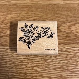 1992 vintage Stampin’ up floral rubber stamp